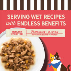 Merrick Purrfect Bistro ingrédients naturels sans mais ni soja, pour une alimentation plus naturelle.