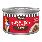 Merrick Purrfect Bistro pâté boeuf velouté – texture lisse et appétente pour chats.