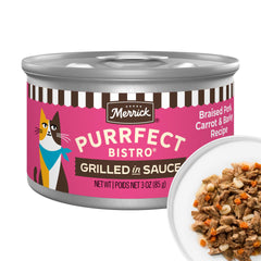 Merrick Purrfect Bistro: porc-carottes-orge grillés dans une sauce appétissante.