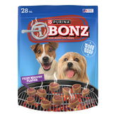 Friandises Merrick T-Bonz filet mignon en forme de steak pour chien, goût riche.