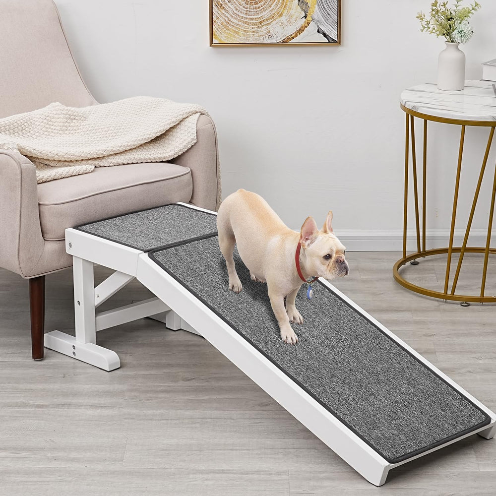 MEWANG rampe chien lit avec plateforme supérieure pour un accès facilité et sécurisé