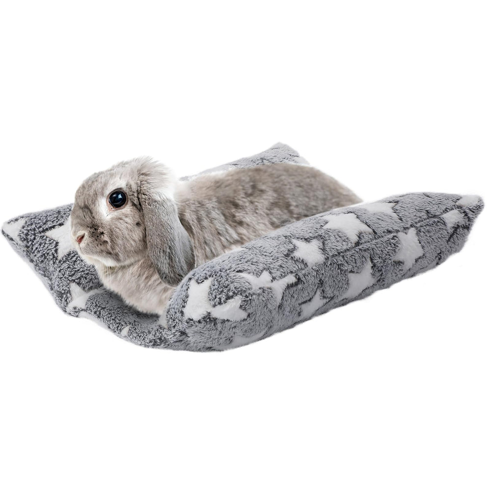 MEWTOGO lit-doux-lapin-etoiles-gris offre un confort doux pour le lapin à domicile.