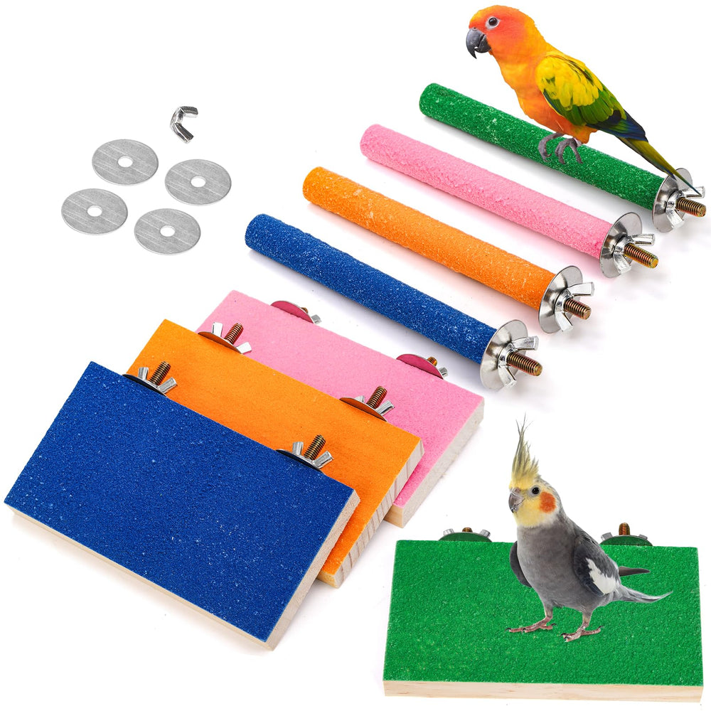 Mezchi perchoir bois vert — stimule l'agilité des oiseaux tout en décorant la cage.