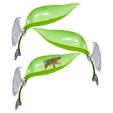 MHLLGN feuilles plastiques avec ventouses, décor sûr pour terrarium.