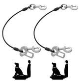 Mi Metty ceinture chien vehicule 80 cm noir 2-pack, sécurité pratique en trajet.