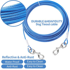 Mi Metty fil acier durable 50ft bleu, longe robuste pour le jardin.