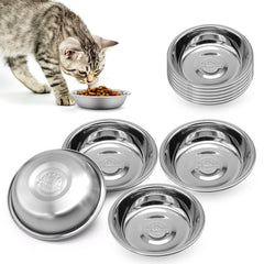 Bol MicoSim en inox 304 peu profond, parfait pour les moustaches et les repas confortables.