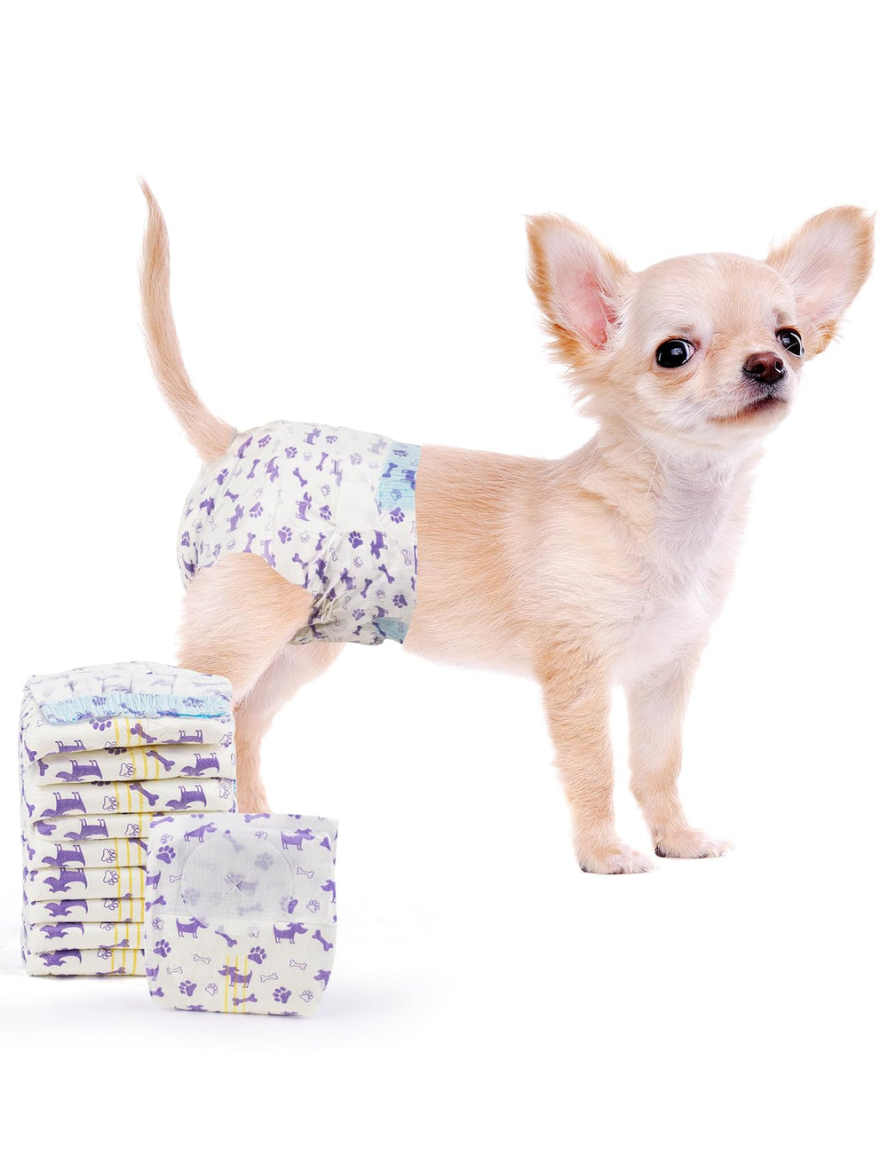 MICOOYO couches jetables chien femelle XS — confort et ajustement précis