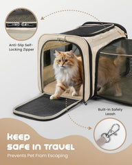 Midog sac-chat sécurité interne avec laisse intégrée pour éviter les évasions