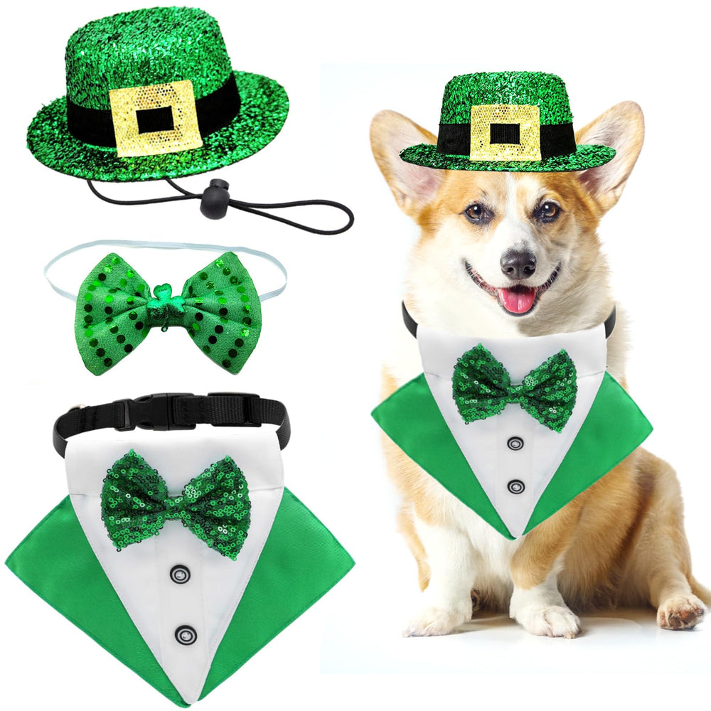 Midufrry chapeau chien Saint-Patrick, look festif et adorable.