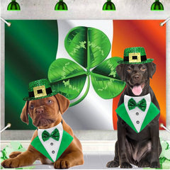 Midufrry collier-bandana avec noeud vert, parfait pour photos et fêtes.