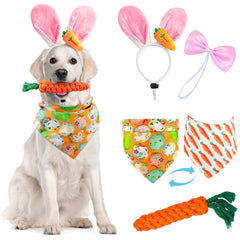 Midufrry serre-tête oreilles lapin pour chien, accessoire festif et confortable.