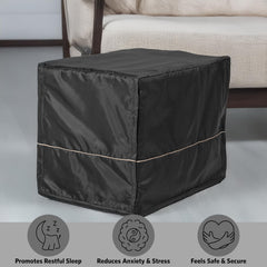 MidWest Crate Cover noir 24 pouces – texture polyester légère et durable.
