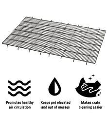 MidWest Grille plancher caisse chien elevée – surface résistante pour les pattes.