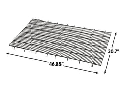 MidWest Grille plancher caisse chien elevée – espacement de 1/2 pouce pour confort.