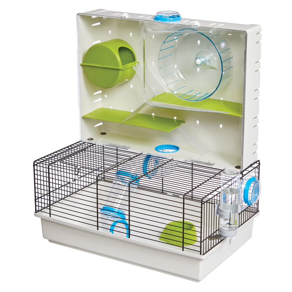 MidWest Homes for Pets Arcade Hamster : maison arcade lumineuse avec espace multi-niveaux.