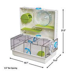 MidWest Homes for Pets Arcade Hamster : roue d’exercice intégrée pour activité physique.