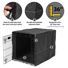Housse MidWest avec ventilation réglable et visibilité ajustable dans la cage.