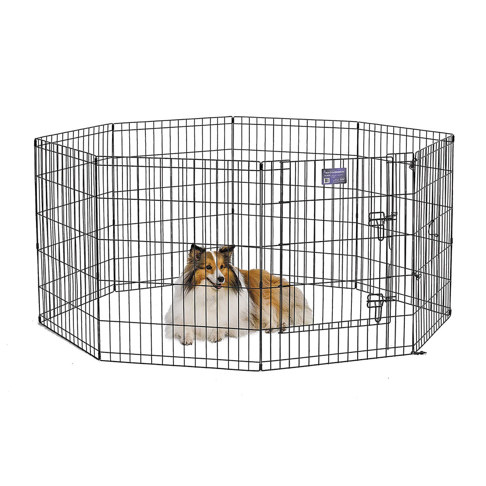 MidWest Homes for Pets enclos d'exercice 30 pouces: panneaux connectés pour espace de jeu sûr