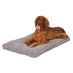 MidWest QuietTime Deluxe gris ombré, coussin 42 pouces pour caisse, repos confortable.