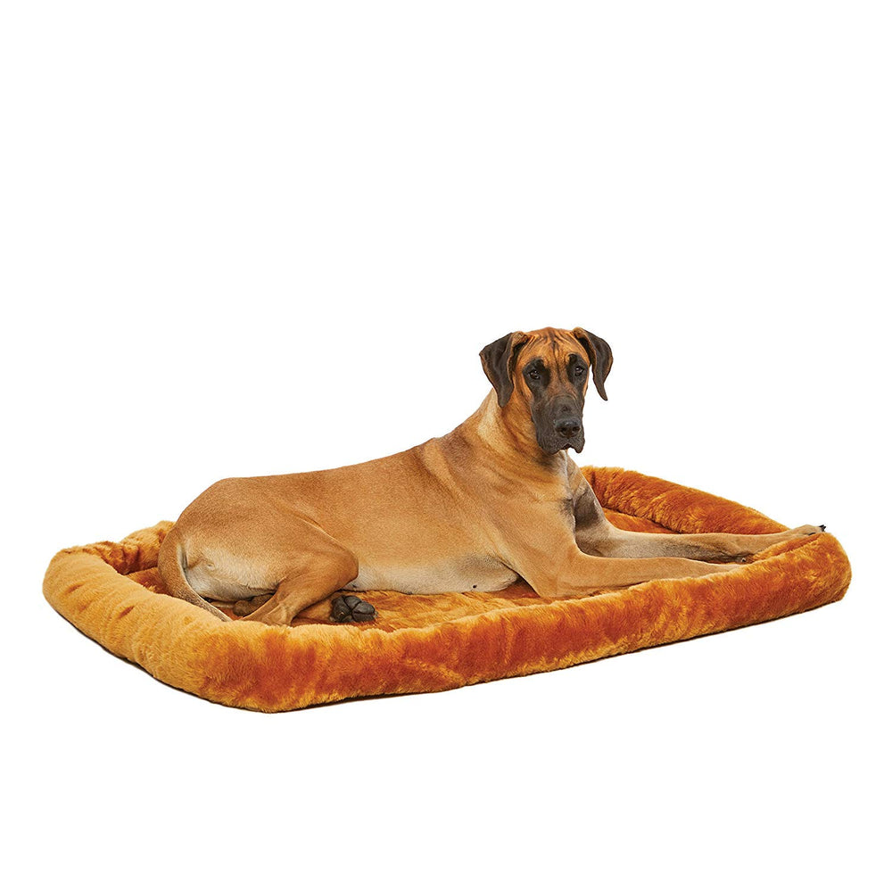 MidWest QuietTime, lit pour chien géant cannelle en fausse fourrure douce.
