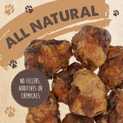 Mighty Paw Naturals Os Genou Boeuf Avec Viande: friandise 2-en-1 pour chien.