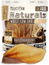 Mighty Paw Oreilles vache naturelles emballage pratique, friandise sans additifs.