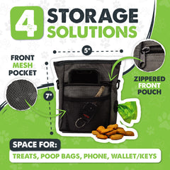 Sangle réglable et clip métallique Mighty Paw, port polyvalent.