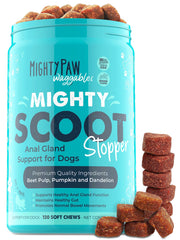 Mighty Scoot de Mighty Paw, bouteille : soutien digestif potentiel pour chiens