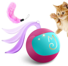 Migipaws balle-chat interactive en action pour stimuler la chasse des chats d'intérieur