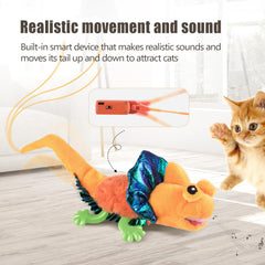 Migipaws Lézard mouvement irrégulier, jouet autonome pour chats occupés.