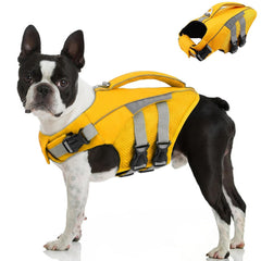 Gilet de sauvetage MIGOHI fluodechien pour une meilleure visibilité sur l’eau