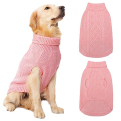 Mihachi pull col roulé chien, vue avant, chaleur et confort hivernal