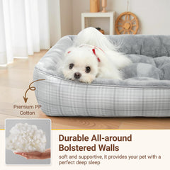MIHIKK lit rectangle pour chat, tissu doux et ambiance cocooning.