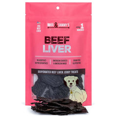 Mika et Sammy's Gourmet Foie de boeuf séché, sachet ouvert, récompense pratique pour l'entraînement