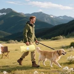 Tapis camping MikooMikoo imperme9able, parfait sur sol humide.