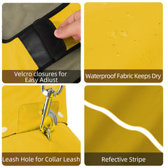 Mile High Life imperm chien jaune, fermetures Velcro reglables pour un ajuste securise
