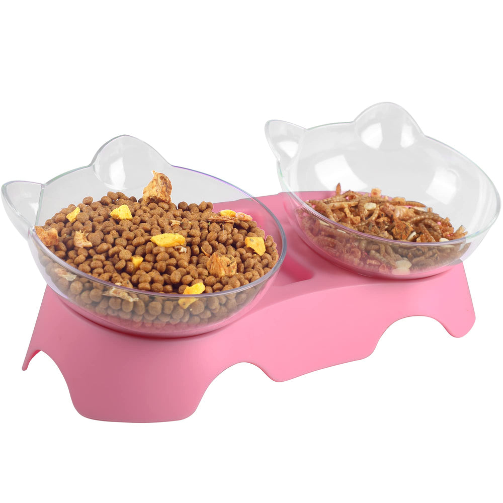 MILIFUN assiette chat elevée et inclinée pour un repas plus confortable.