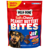 Milk-Bone bouchées moelleuses au beurre de cacahuète et bacon pour chiens.