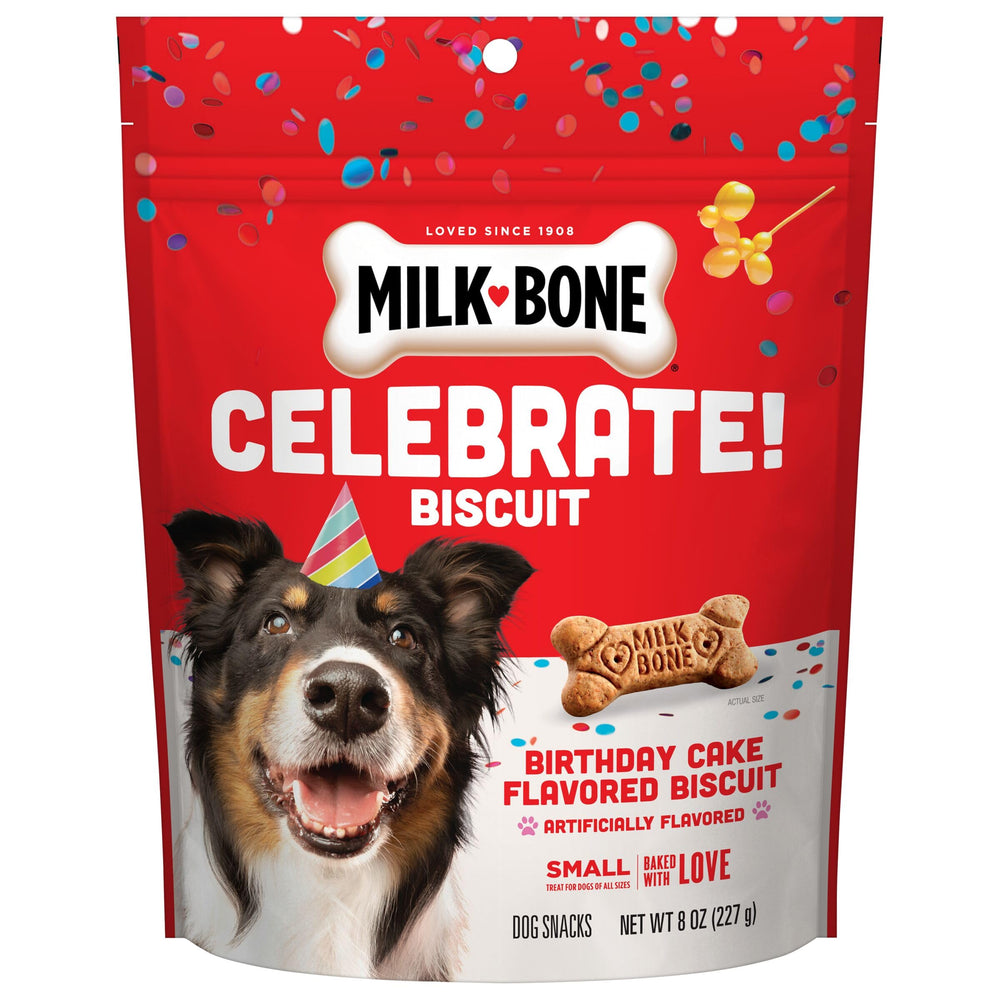 Milk-Bone Celebrate gâteau-anniversaire-biscuits : friandise croustillante pour récompenser votre chien