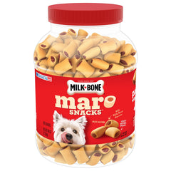 Milk-Bone MaroSnacks : biscuit croquant à la moelle osseuse, idéal pour récompenser.