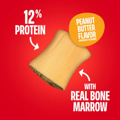 Ingrédients et calcium visibles dans Milk-Bone MaroSnacks.
