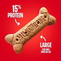 Milk-Bone Original – 15 pourcent protéines, apport nutritionnel appréciable pour grands chiens.