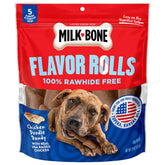 Rouleaux Milk-Bone Saveur Poulet emballage prêt à l’emploi pour chien.