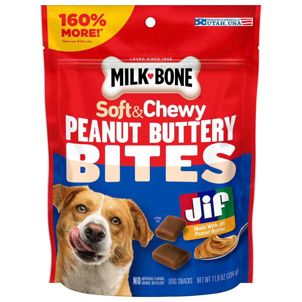 Milk-Bone sachet bouchees-moelleuses: friandise pratique pour chien gourmand.