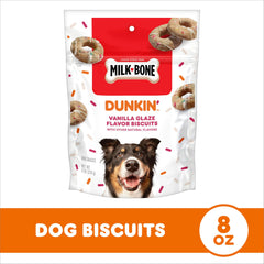 Milk-Bone Dunkin vanille glace biscuits – texture crounante et haleine plus fraîche.