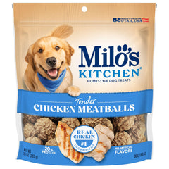 Boulettes Milo's Kitchen pour chien – emballage pratique et prêt à servir.