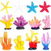 Mimorou coraux artificiels, variétés de formes, décor coloré et durable pour aquarium