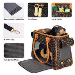 Minsong sac-porteur dimensions 40x19x30cm – convient aux petits chiens et chats.