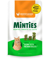 Minties friandises dentaires pour chats – emballage visible, haleine plus fraîche.